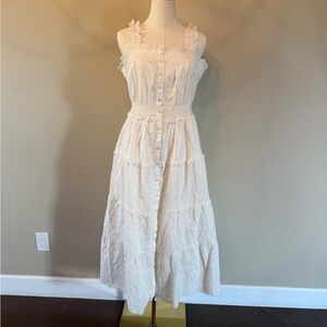 NWT Gap x Doen Eyelet Midi Dress
